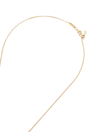 Letter M Pendant Necklace, 18K Gold & Diamond